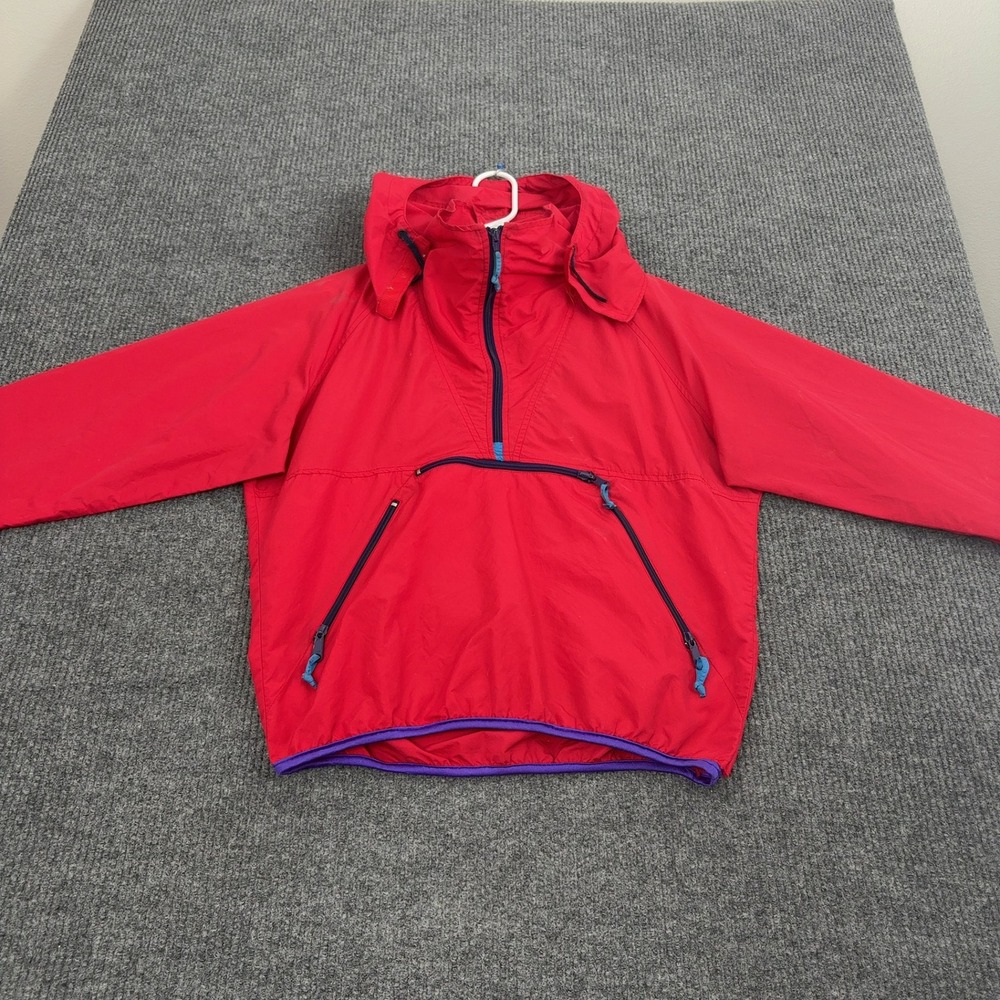 Vintage Sierra Designs Anorak Jacket Mens M Red Nylon Quarter Zip Gorpcore Style